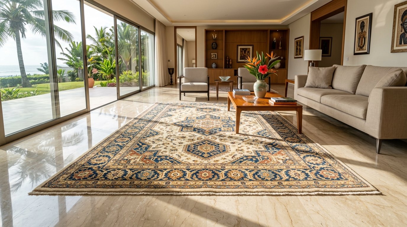 Nettoyage sans eau de tapis sans humain